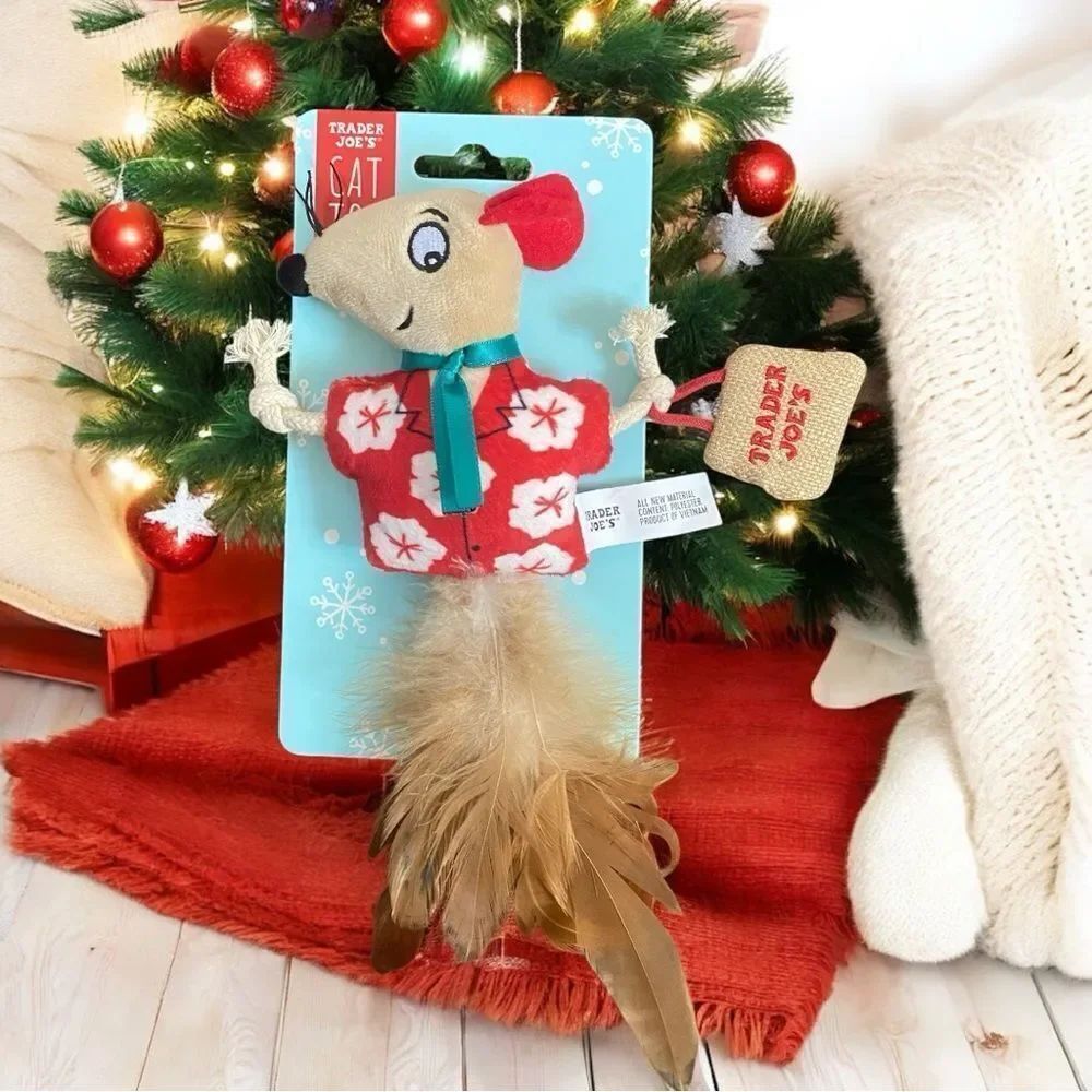 Trader Joe's Festive Mouse Cat Toy